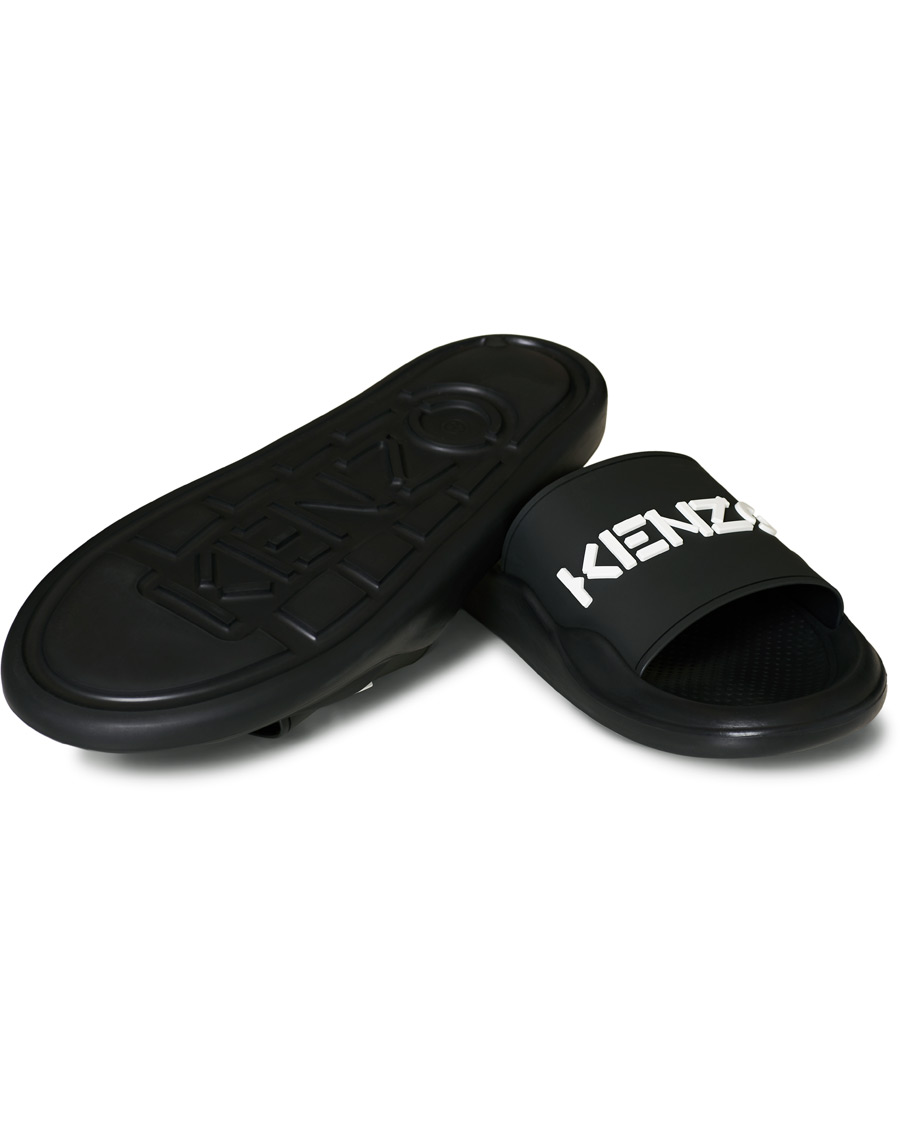 Homme | KENZO Pool Mules Logo Black | KENZO | Pool Mules Logo Black