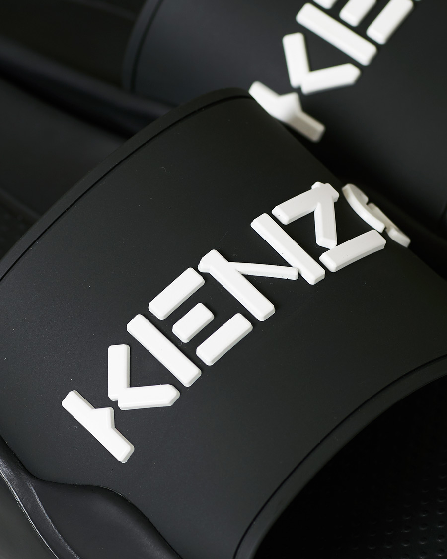 Homme | KENZO Pool Mules Logo Black | KENZO | Pool Mules Logo Black