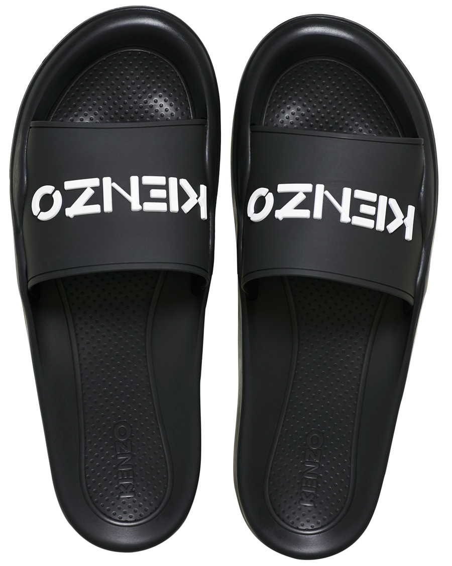 Homme | KENZO Pool Mules Logo Black | KENZO | Pool Mules Logo Black
