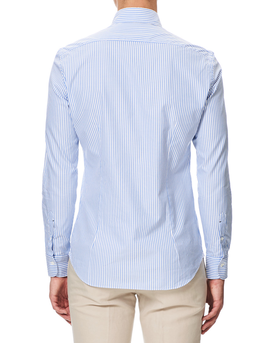 Homme | Chemises | Mazzarelli | Soft Oxford Button Down Shirt White/Blue