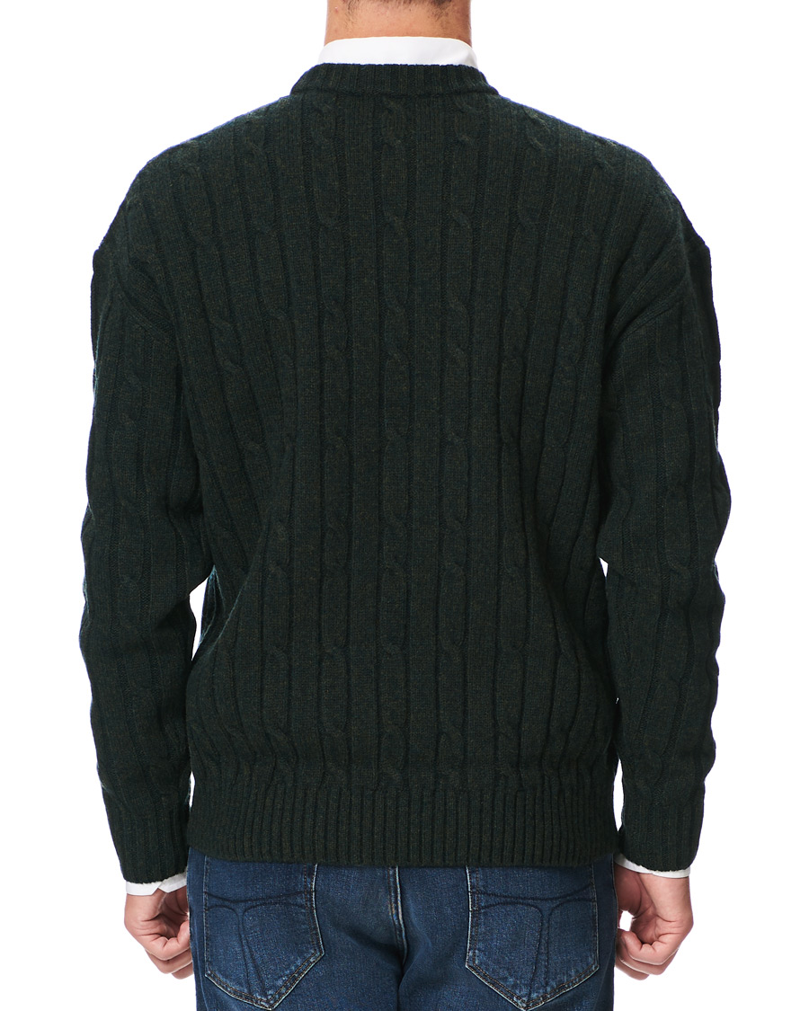 Homme | Pulls Et Tricots | Fred Perry | Shield Cable Knit Jumper Hunting Green
