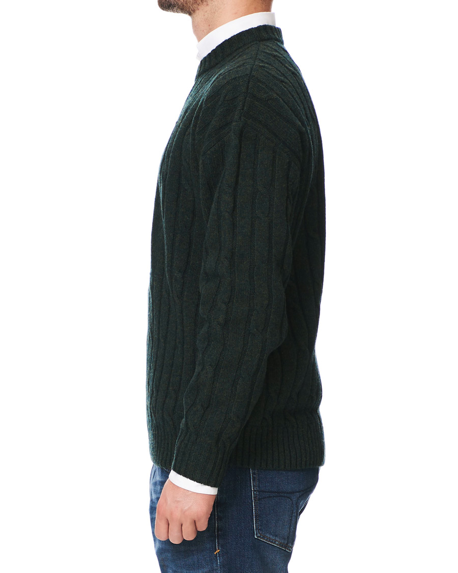 Homme | Pulls Et Tricots | Fred Perry | Shield Cable Knit Jumper Hunting Green