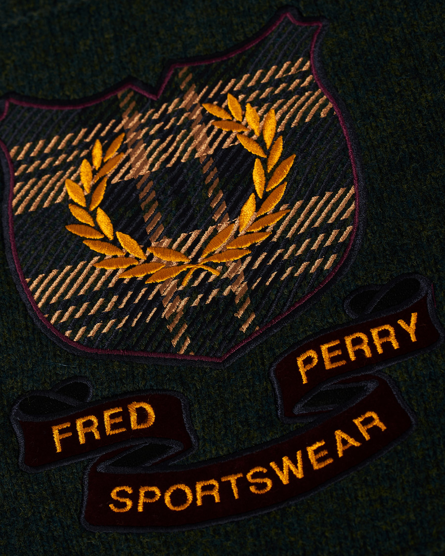 Homme | Pulls Et Tricots | Fred Perry | Shield Cable Knit Jumper Hunting Green