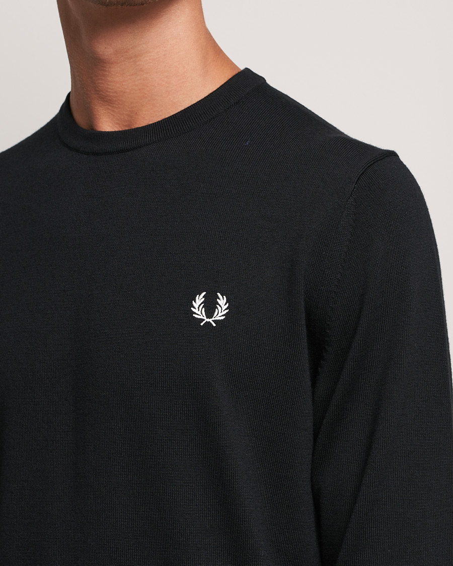 Homme | Pulls Et Tricots | Fred Perry | Classic Crew Neck Jumper Black