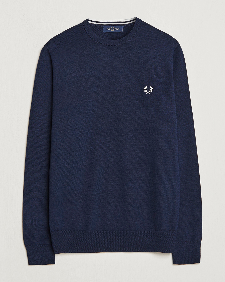 Homme | Pulls Et Tricots | Fred Perry | Classic Crew Neck Jumper Navy