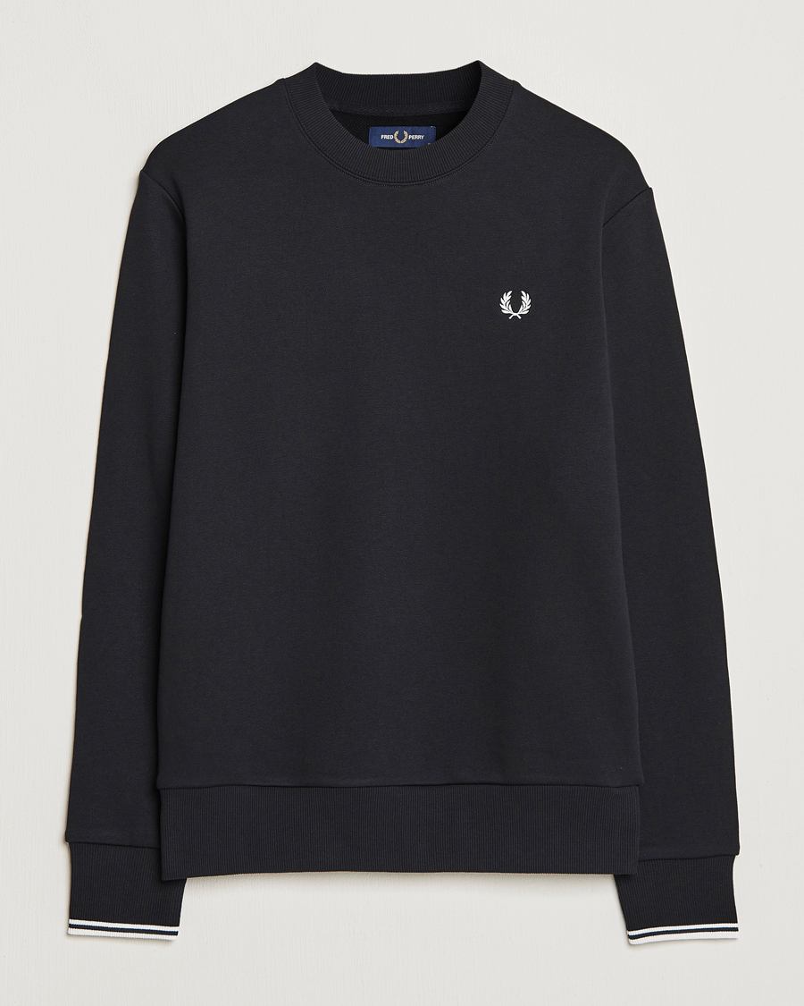 Heren | Truien | Fred Perry | Crew Neck Sweatshirt Black