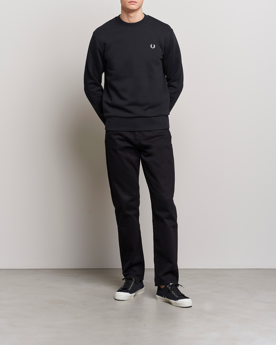 Heren | Truien | Fred Perry | Crew Neck Sweatshirt Black