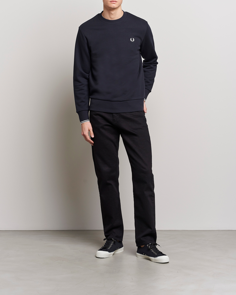 Heren | Truien | Fred Perry | Crew Neck Sweatshirt Navy