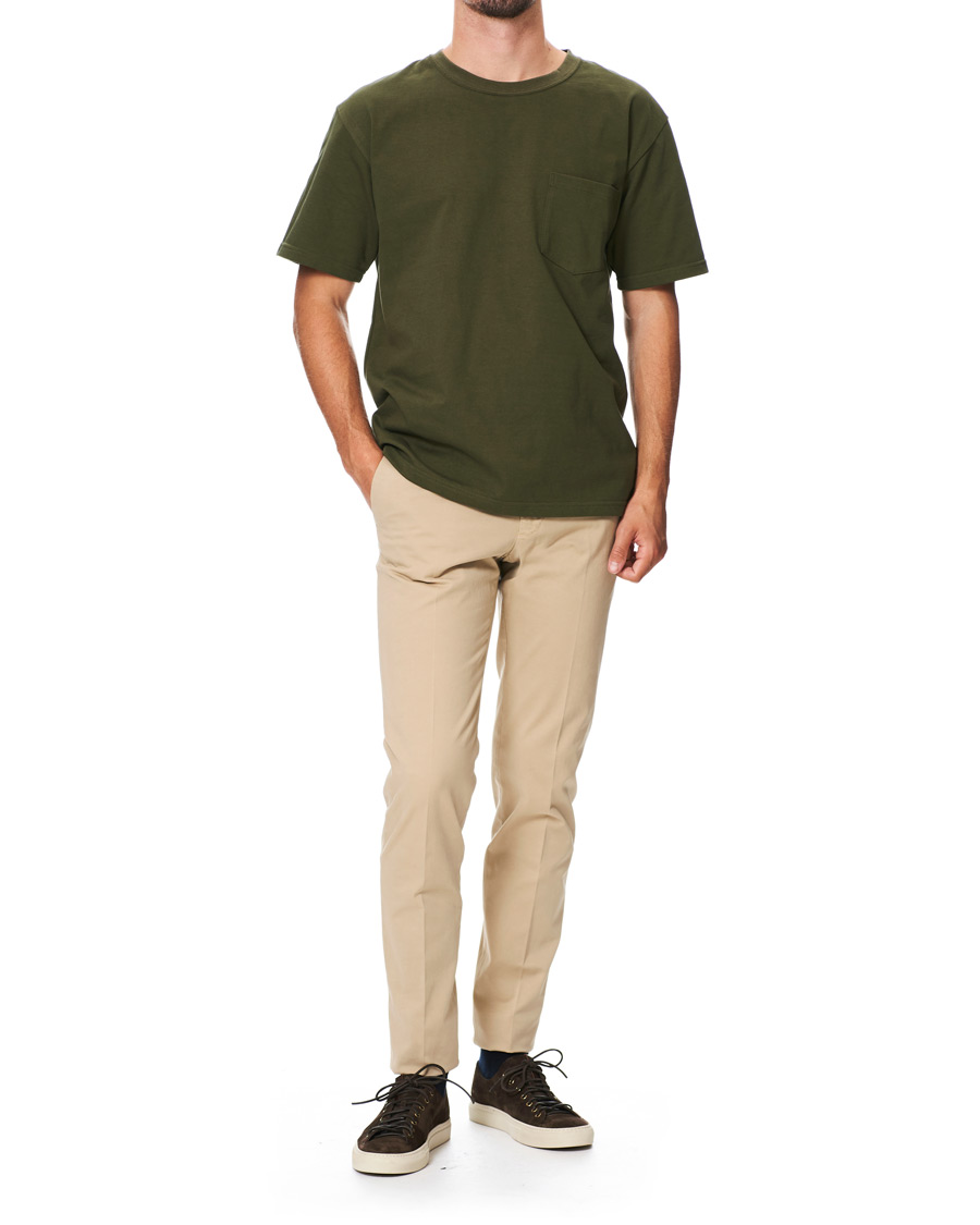 Heren | T-shirts | orSlow | Military Pocket Tee Dark Olive