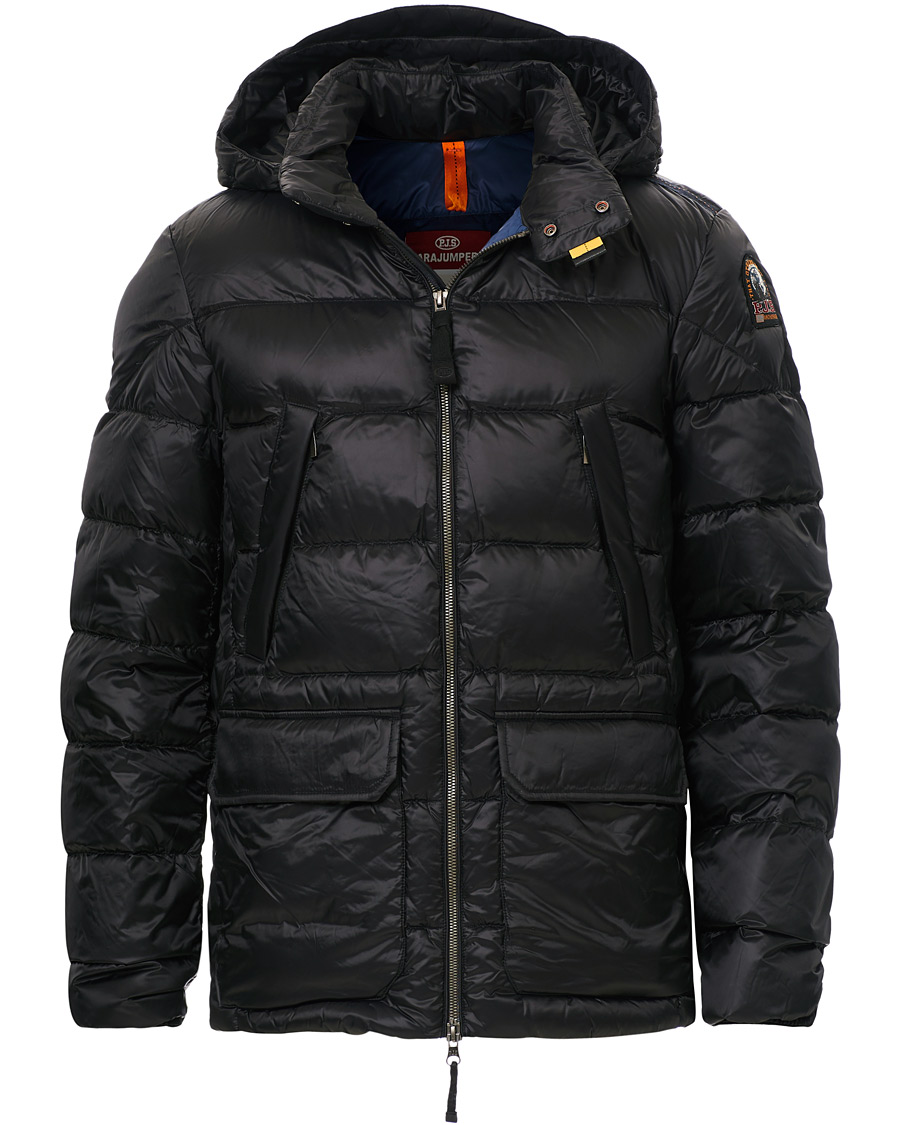 Heren | Jassen | Parajumpers | Greg High Gloss Down Hooded Jacket Black