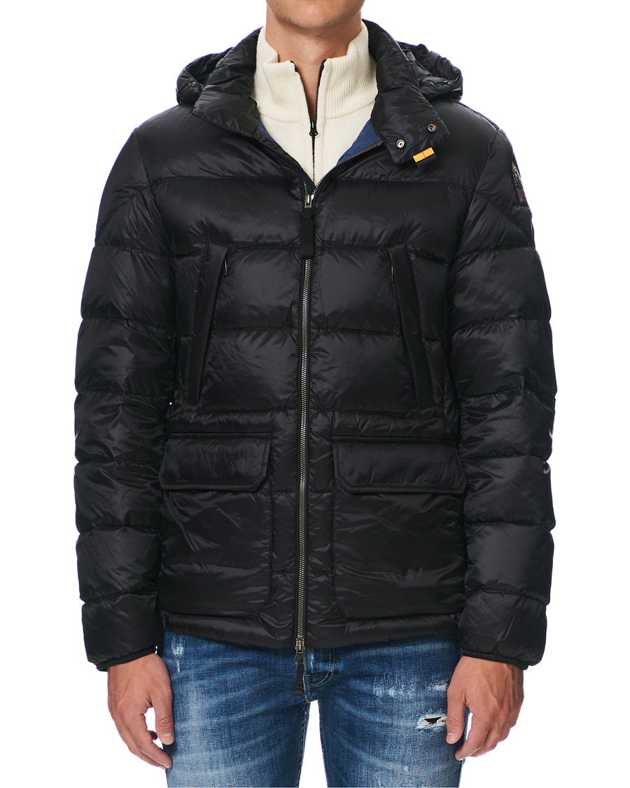 Heren | Jassen | Parajumpers | Greg High Gloss Down Hooded Jacket Black