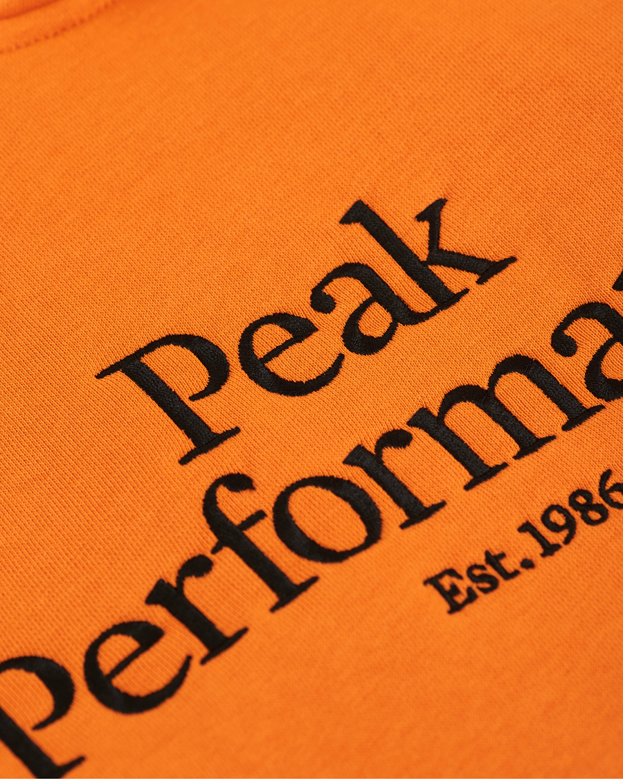 Heren | Truien | Peak Performance | Original Logo Hoodie Orange