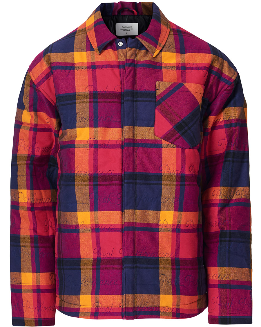 Heren | Overhemden | Peak Performance | Ben Gorham Flannel Liner Overshirt Power Pink