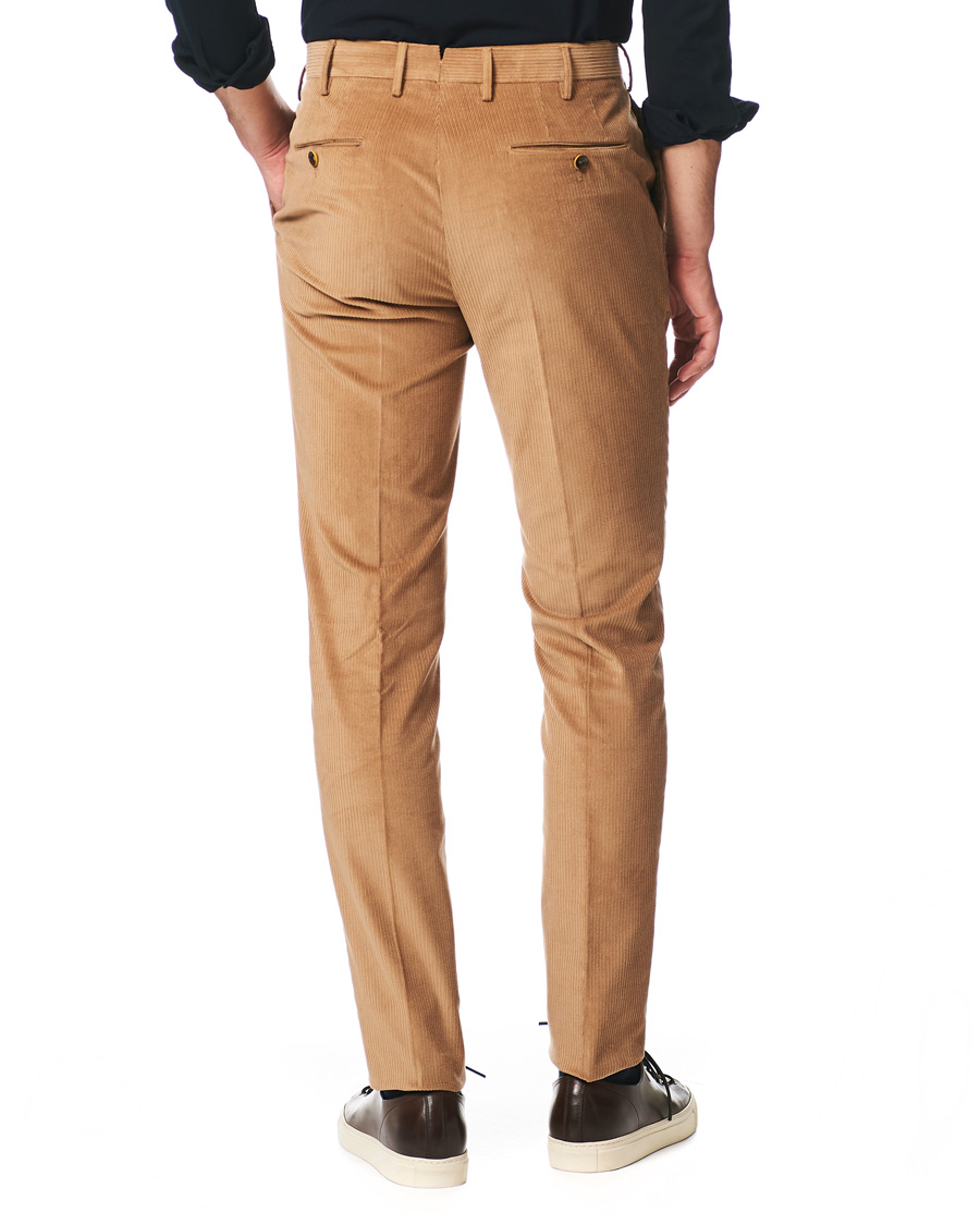 Heren | Broeken | PT01 | Gentleman Fit Pleated Corduroy Trousers Khaki