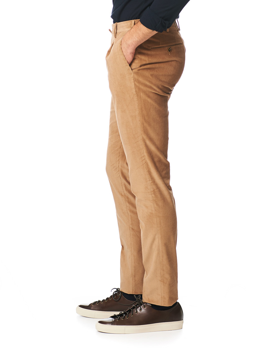 Heren | Broeken | PT01 | Gentleman Fit Pleated Corduroy Trousers Khaki