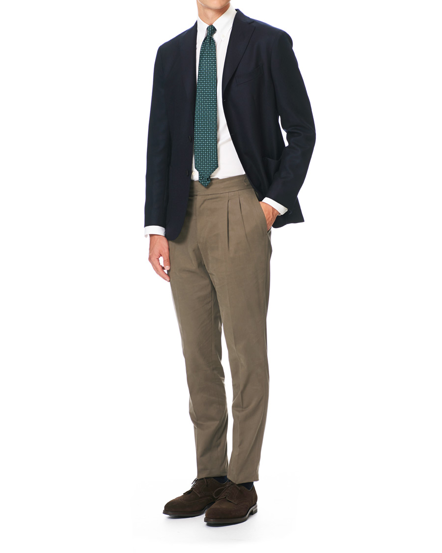 Homme | Pantalons | PT01 | Gentleman Fit Double Pleat Trousers Light Brown