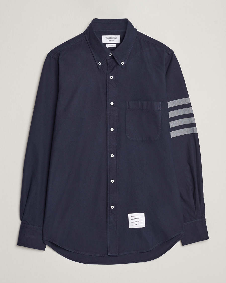 Homme | Chemises | Thom Browne | 4 Bar Flannel Shirt Navy