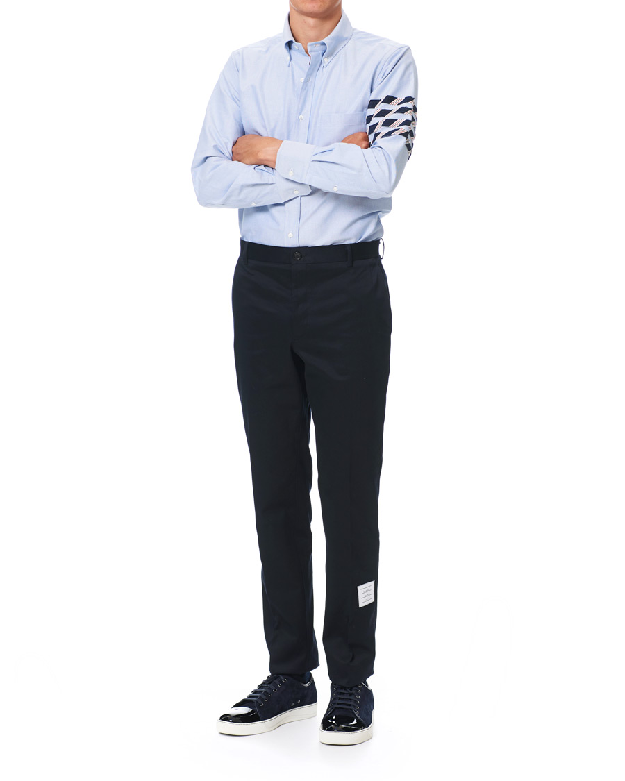 Homme | Chemises | Thom Browne | 4 Bar Silk Tie Oxford Shirt Light Blue