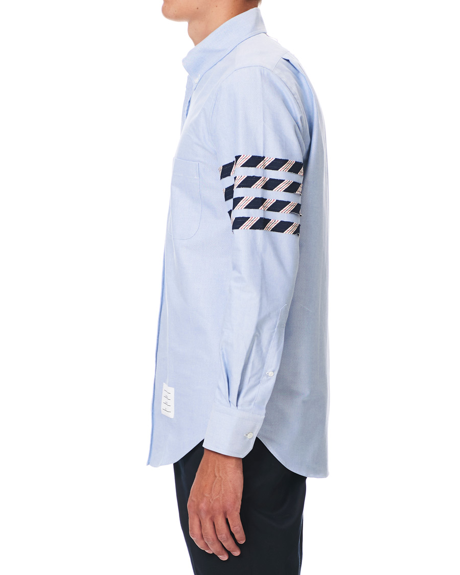 Homme | Chemises | Thom Browne | 4 Bar Silk Tie Oxford Shirt Light Blue