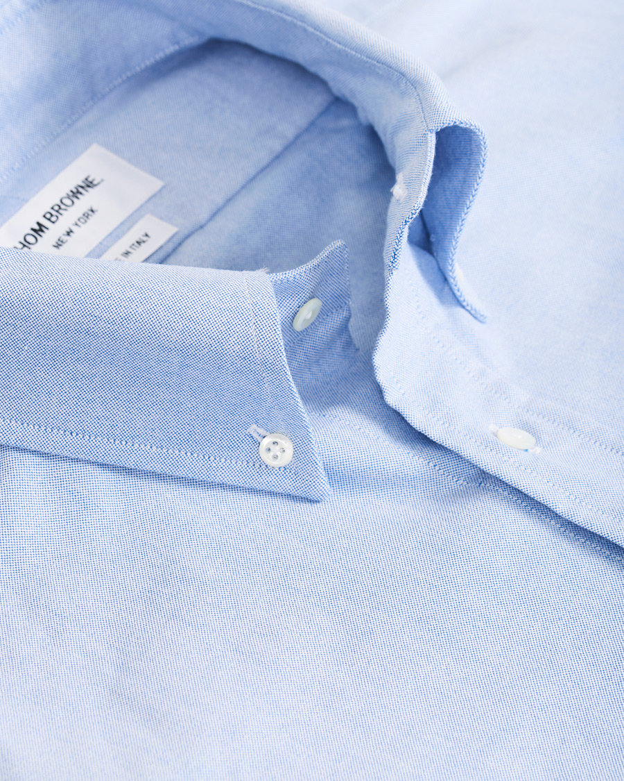 Homme | Chemises | Thom Browne | 4 Bar Silk Tie Oxford Shirt Light Blue