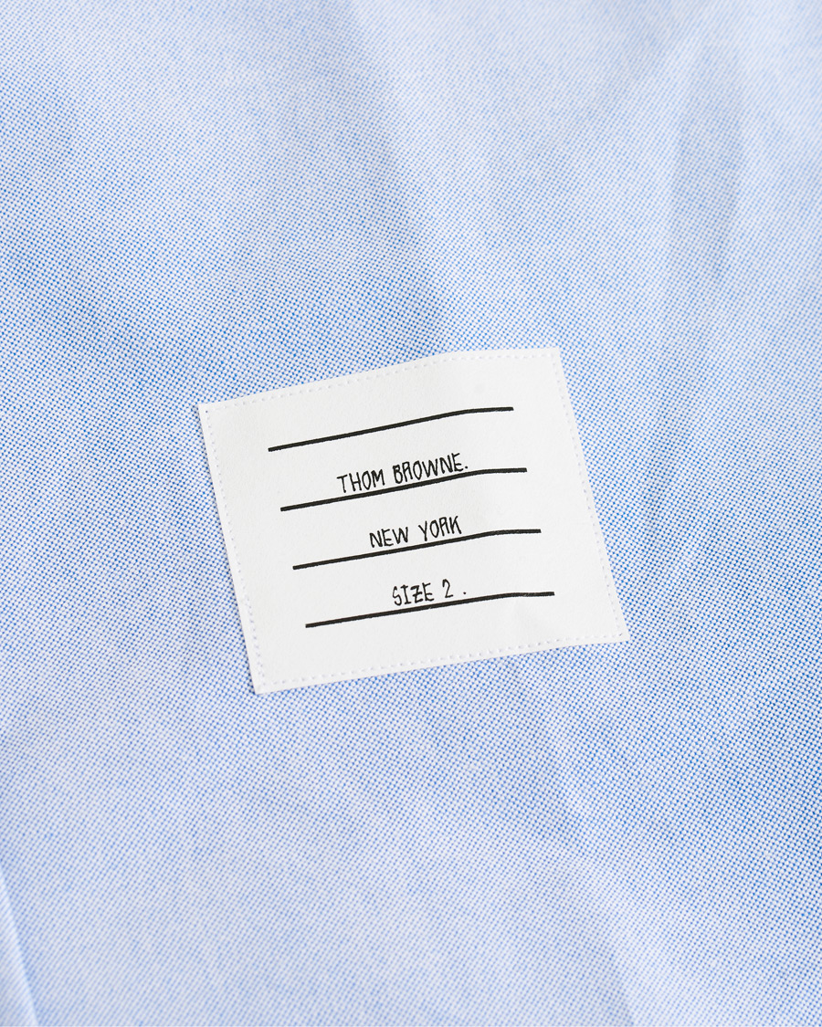 Homme | Chemises | Thom Browne | 4 Bar Silk Tie Oxford Shirt Light Blue
