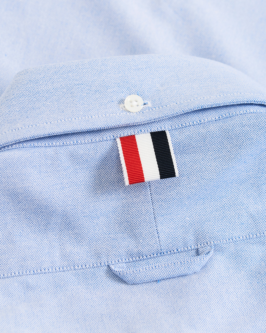Homme | Chemises | Thom Browne | 4 Bar Silk Tie Oxford Shirt Light Blue