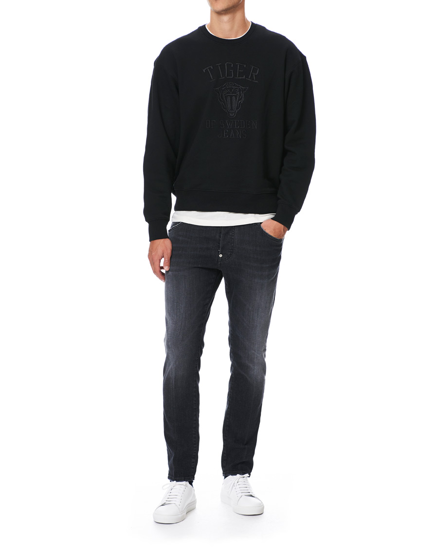 Homme | Pulls Et Tricots | Tiger of Sweden Jeans | Zoab Logo Crew Neck Sweatshirt Black