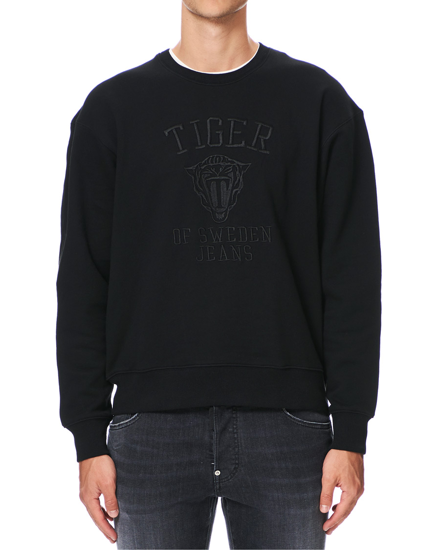 Homme | Pulls Et Tricots | Tiger of Sweden Jeans | Zoab Logo Crew Neck Sweatshirt Black