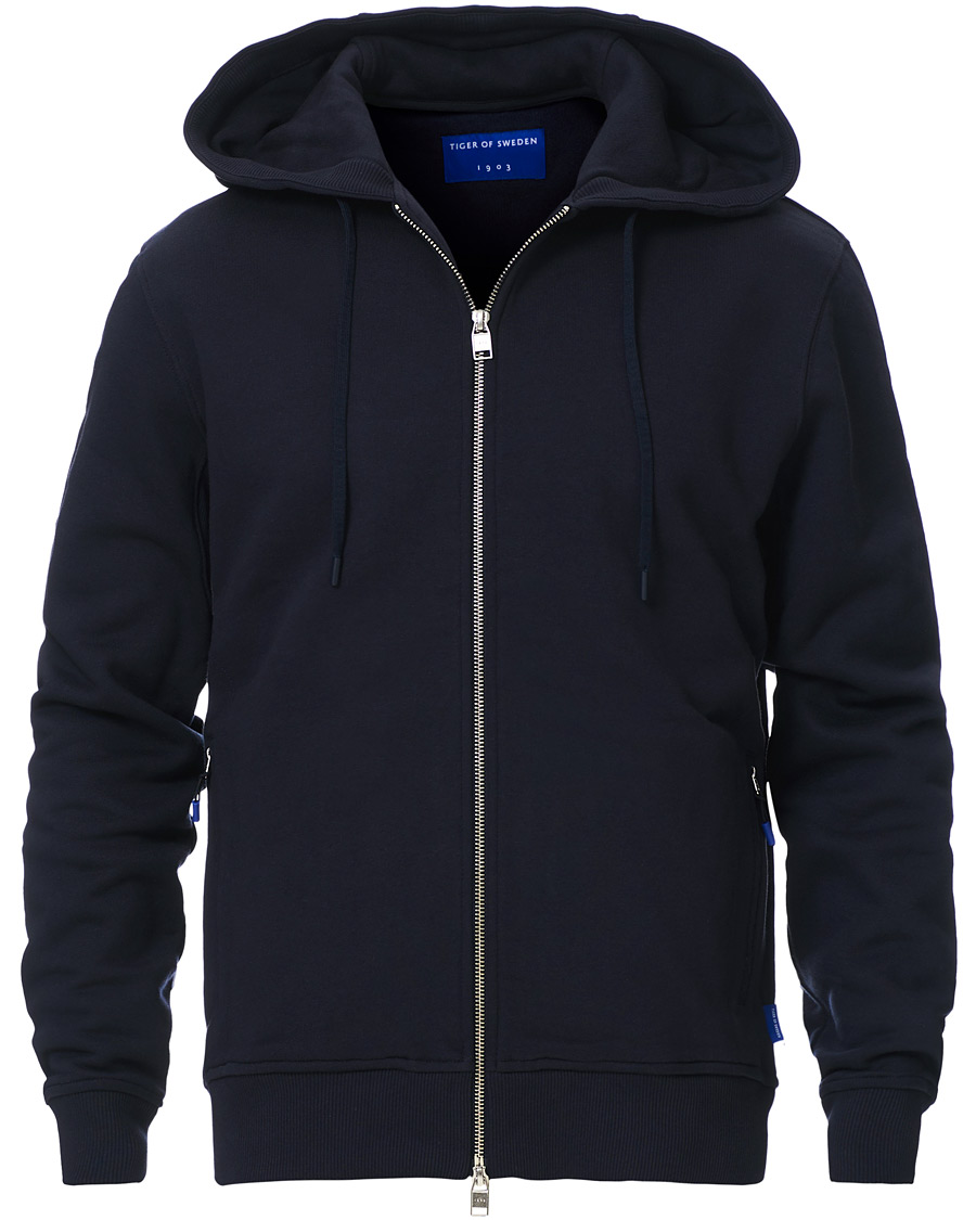 Heren | Truien | Tiger of Sweden | Movement Namir Full Zip Hoodie Blue
