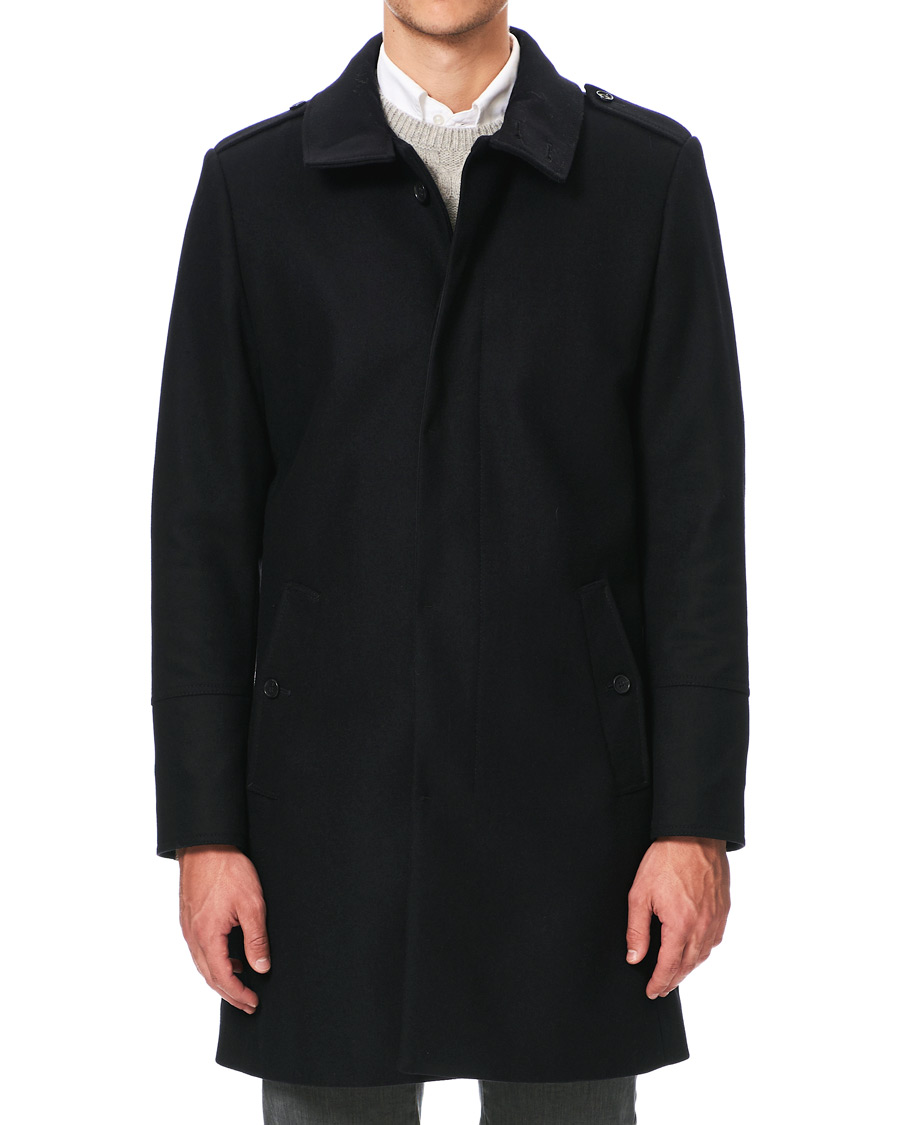 Homme | Manteaux Et Vestes | Tiger of Sweden | Cunning Wool/Cashmere Stand Collar Coat Black