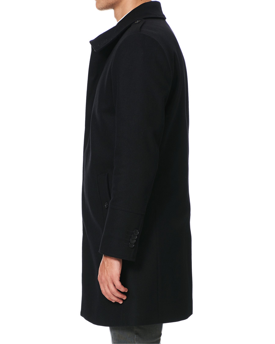 Homme | Manteaux Et Vestes | Tiger of Sweden | Cunning Wool/Cashmere Stand Collar Coat Black