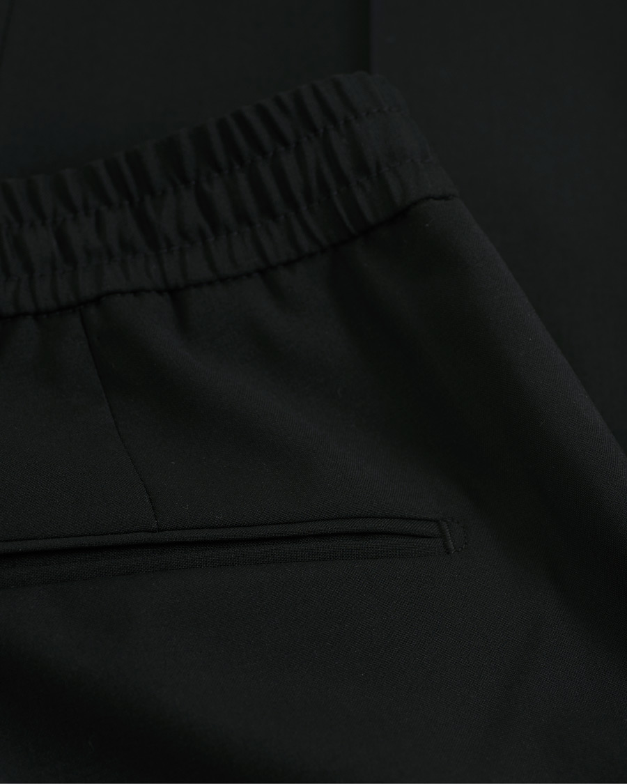 Homme | Pantalons | Tiger of Sweden | Travin Drawstring Wool/Mohair Trousers Black