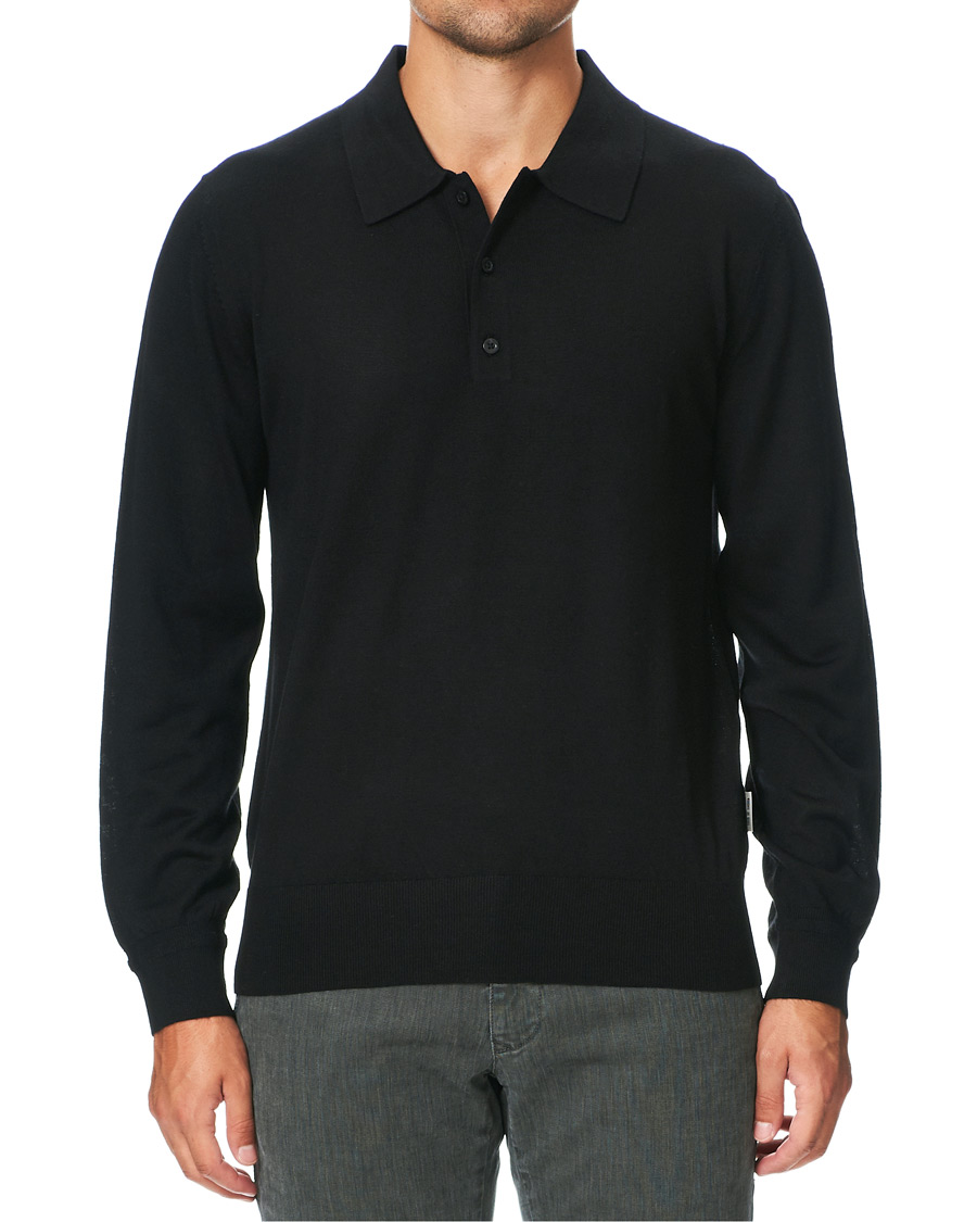 Homme | Pulls Et Tricots | Tiger of Sweden | Newton Extra Fine Merino Knitted Polo Black