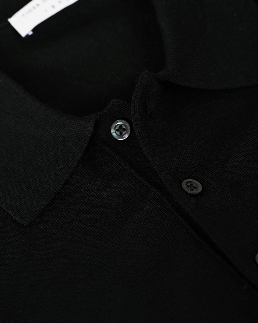 Homme | Pulls Et Tricots | Tiger of Sweden | Newton Extra Fine Merino Knitted Polo Black