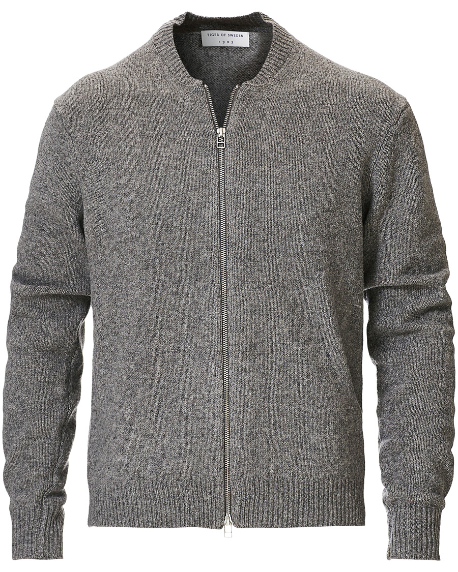 Homme | Pulls Et Tricots | Tiger of Sweden | Morchella Wool Full Zip Grey