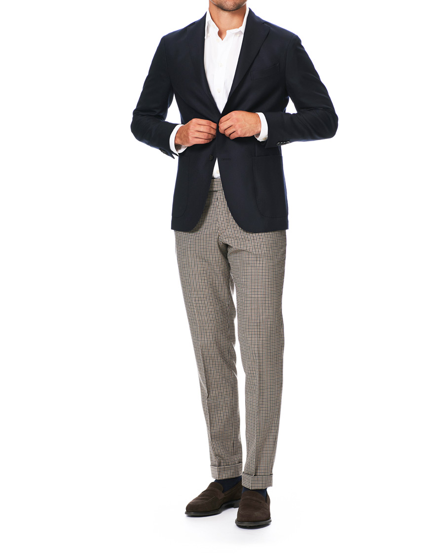 Heren | Broeken | Tiger of Sweden | Tillman Checked Trousers Beige