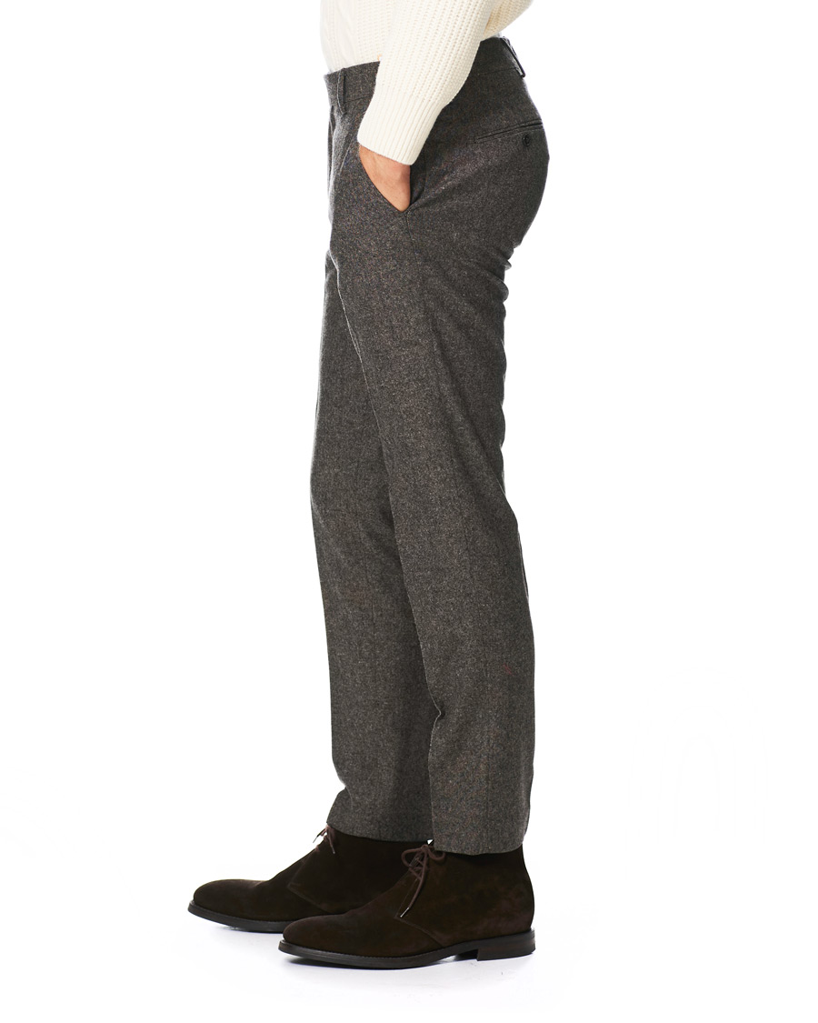 Homme | Pantalons | Tiger of Sweden | Tordon Flannel Trousers Brown