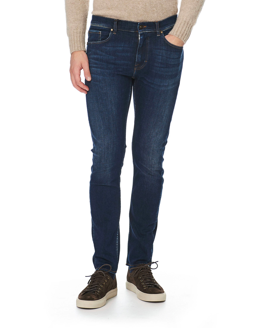 Homme | Jeans | Tiger of Sweden Jeans | Leon Gardy Superstretch Jeans Royal Blue