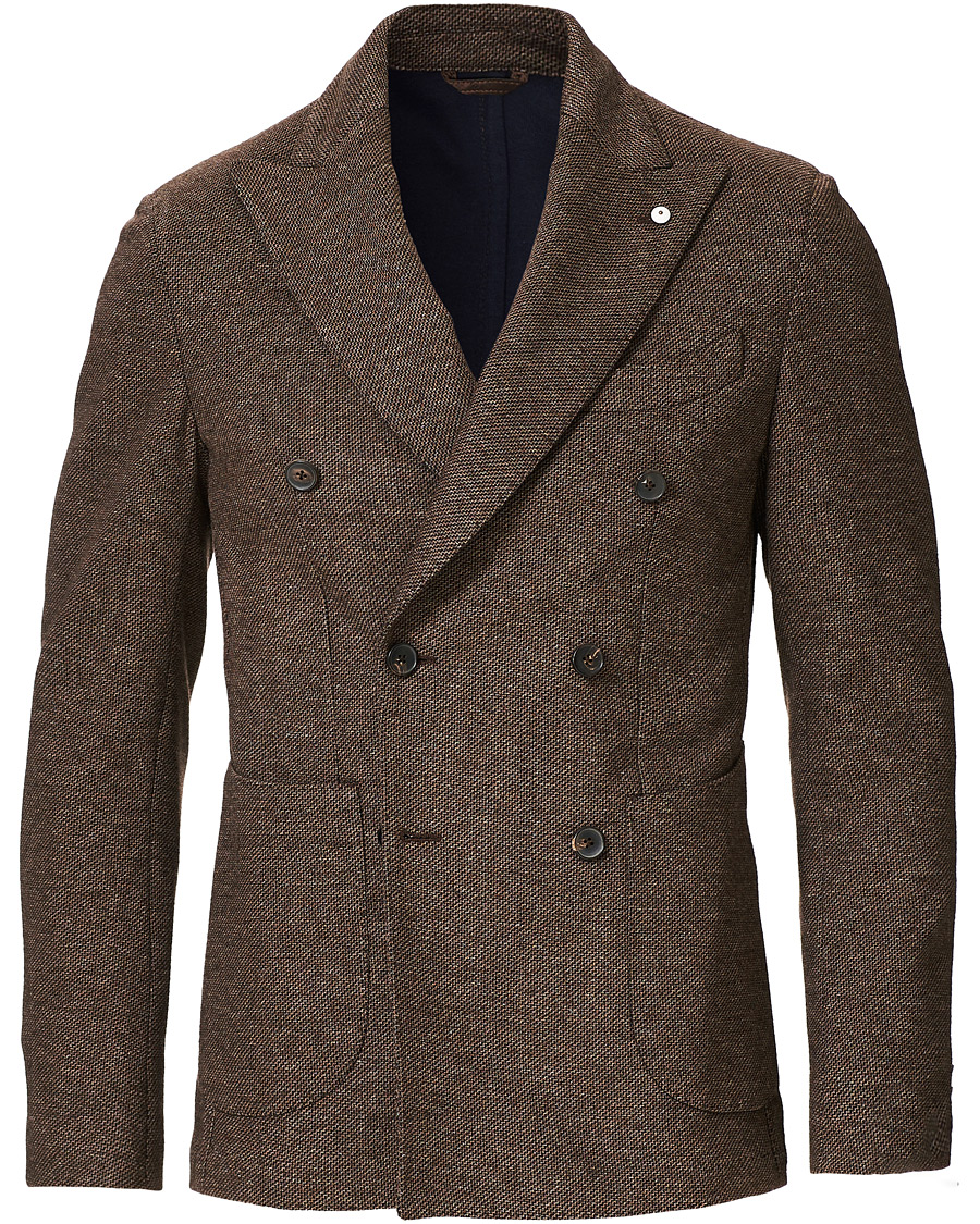 Homme | Blazers | L.B.M. 1911 | Tom Double Breasted Blazer Brown