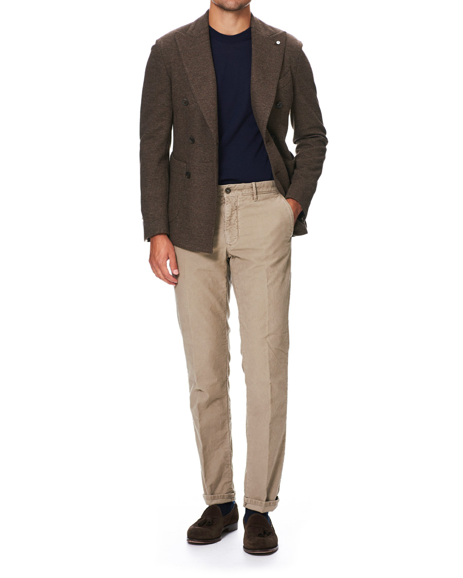 Homme | Blazers | L.B.M. 1911 | Tom Double Breasted Blazer Brown