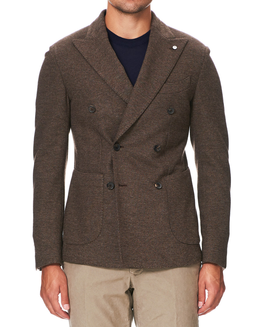 Homme | Blazers | L.B.M. 1911 | Tom Double Breasted Blazer Brown