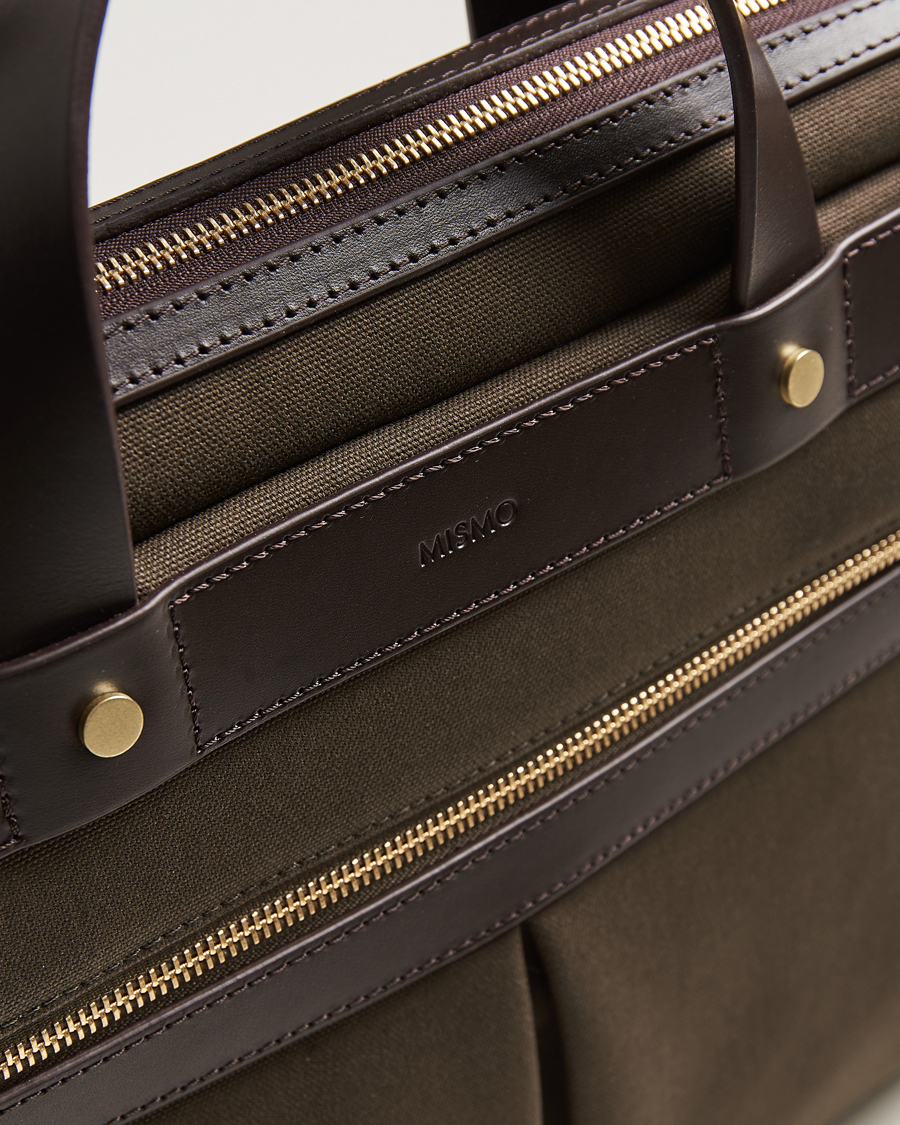 Heren | Tassen | Mismo | MismoM/S Nylon OfficeArmy/Dark Brown