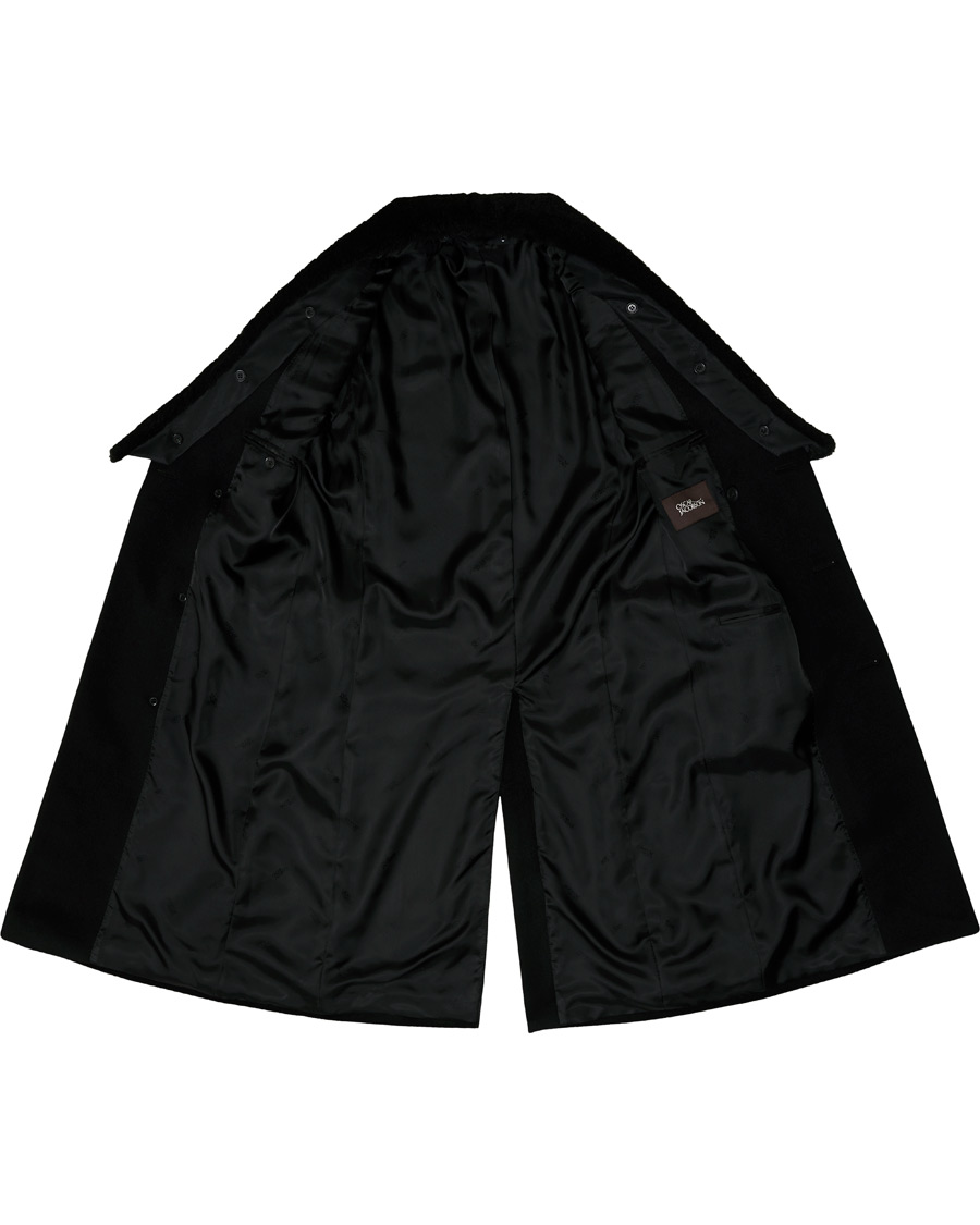 Homme | Manteaux Et Vestes | Oscar Jacobson | Pekka DB Sherling Collar Coat Black