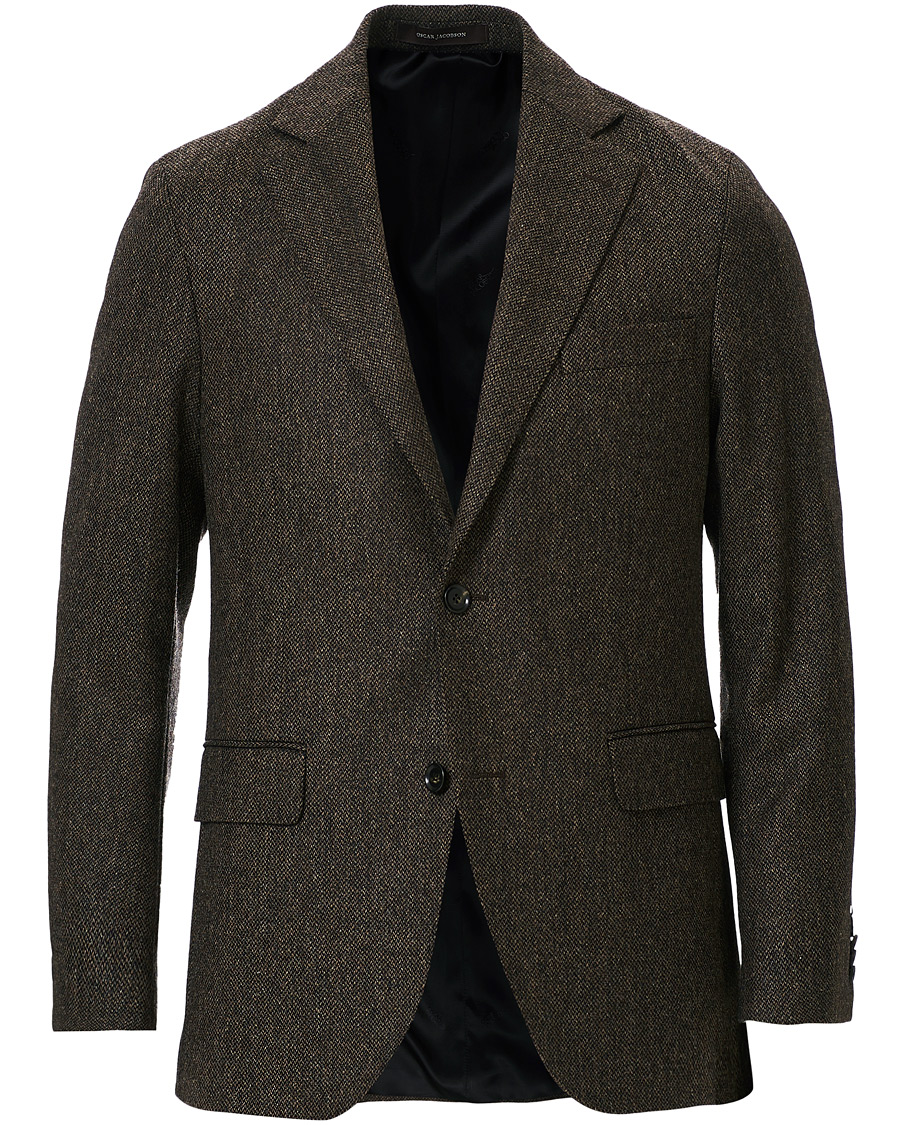 Homme | Blazers | Oscar Jacobson | Fogerty Yorkshire Tweed By Moon Blazer Brown