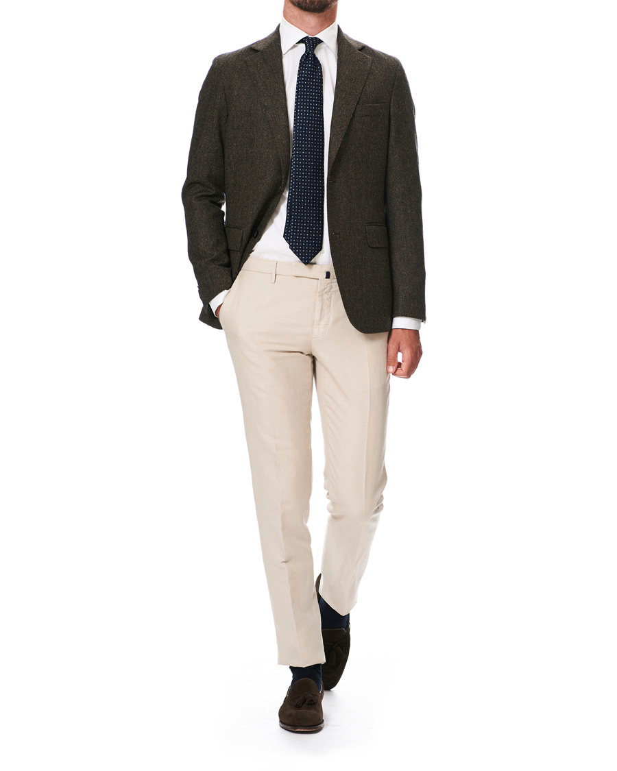 Homme | Blazers | Oscar Jacobson | Fogerty Yorkshire Tweed By Moon Blazer Brown