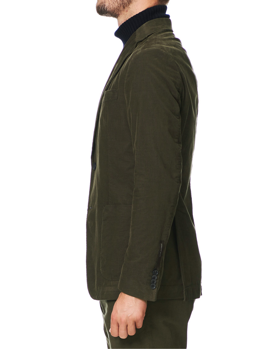 Homme | Blazers | Oscar Jacobson | Egel Patch Pocket Baby Cord Blazer Olive