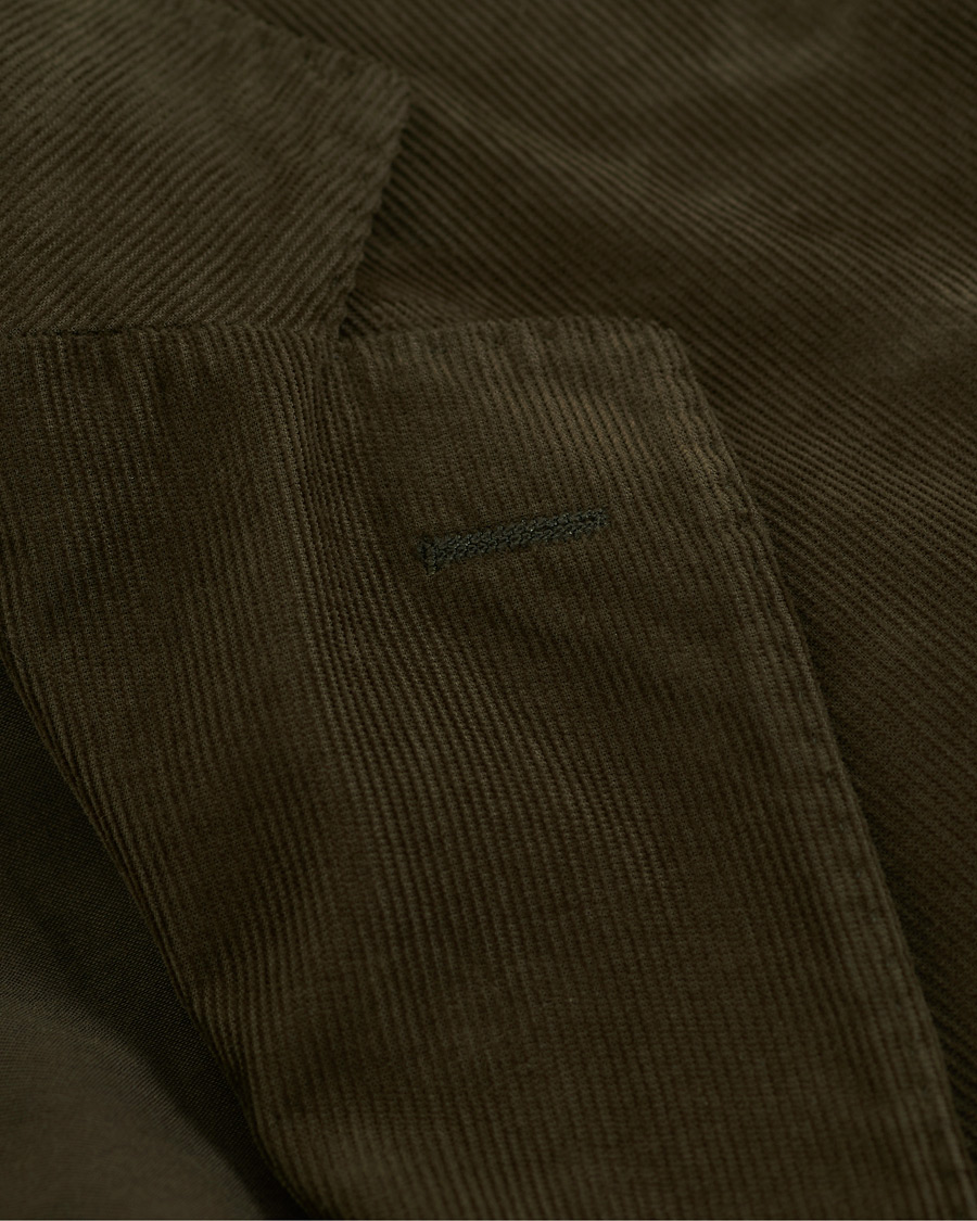 Homme | Blazers | Oscar Jacobson | Egel Patch Pocket Baby Cord Blazer Olive