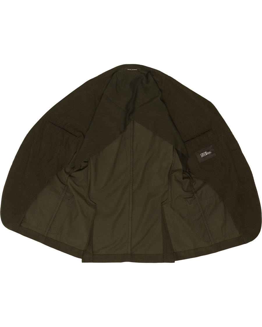Homme | Blazers | Oscar Jacobson | Egel Patch Pocket Baby Cord Blazer Olive