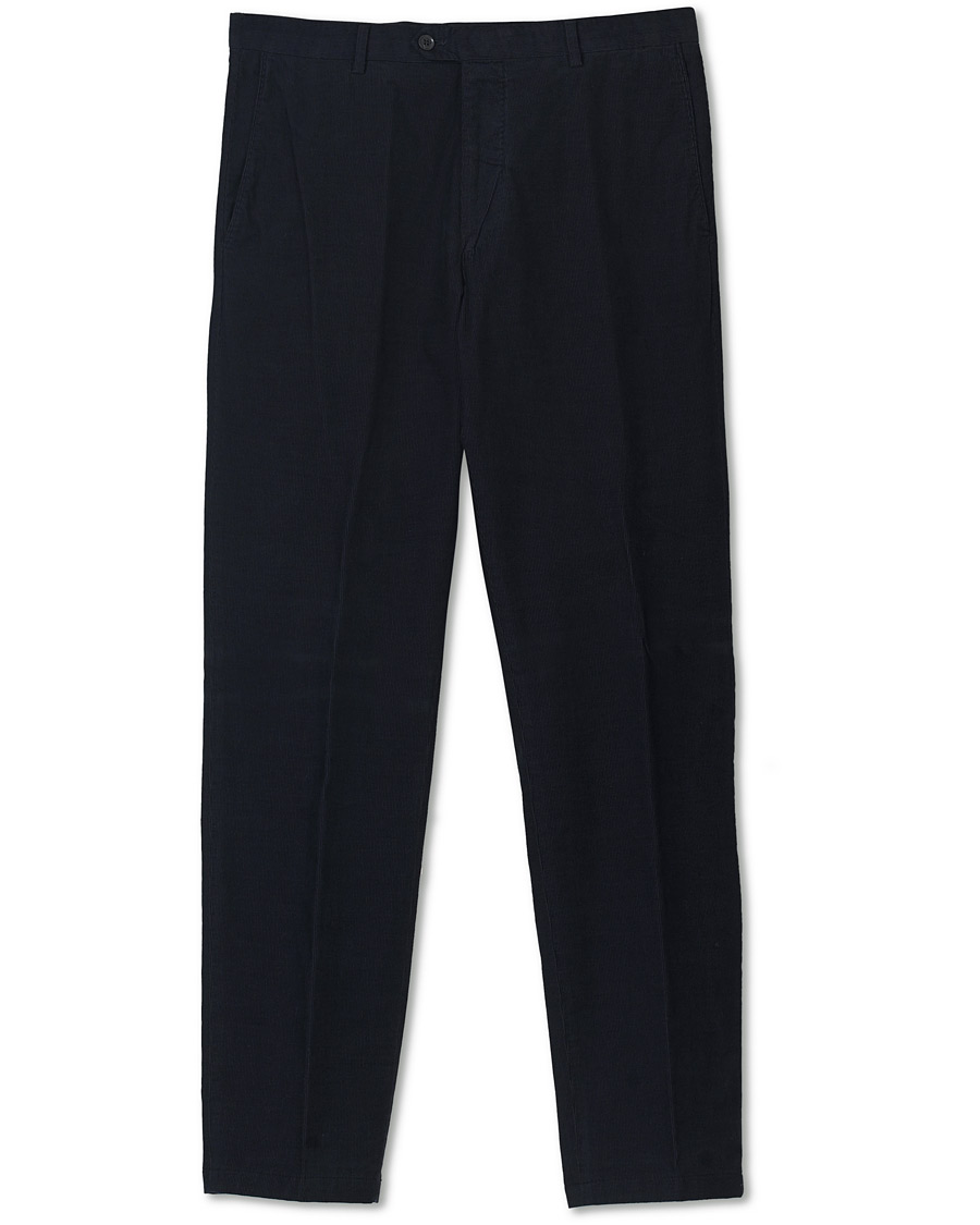Heren | Broeken | Oscar Jacobson | Denz Baby Cord Trousers Navy