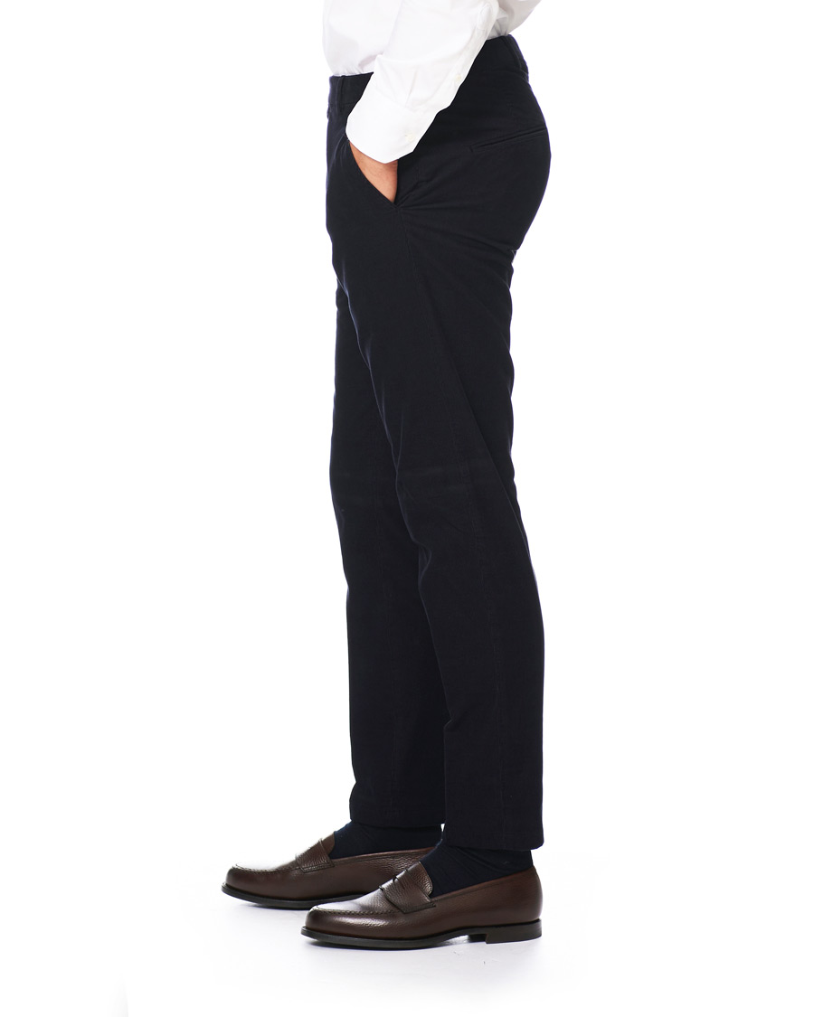 Heren | Broeken | Oscar Jacobson | Denz Baby Cord Trousers Navy